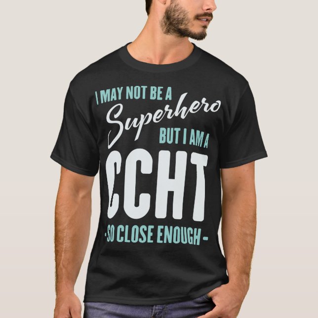 Jag kanske inte är en superhjälteynka CCHT T Shirt (Framsida)