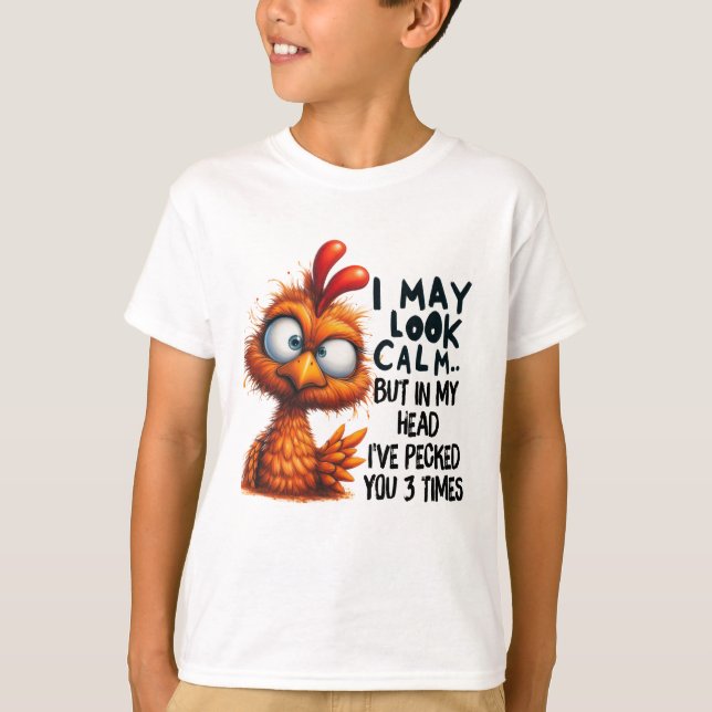 Jag kanske ser lugn ut, men i mitt huvud har jag P T Shirt (Framsida)