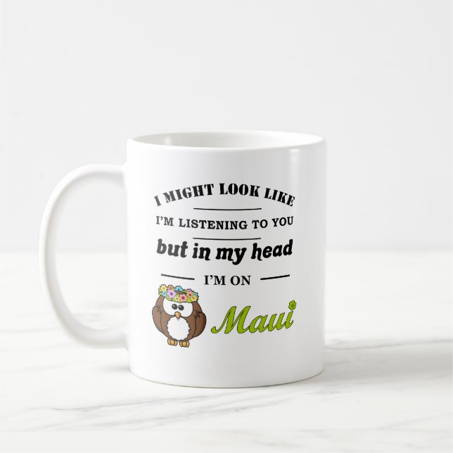 Jag kanske ser ut som att jag lyssnar på dig...Mau Kaffemugg (Vänster)
