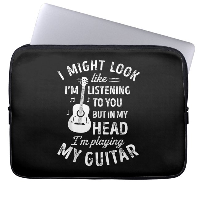 Jag kanske ser ut som att lyssna på dig... laptop fodral (Framsidan)