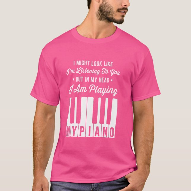 Jag kanske ser ut som att lyssna på dig... t shirt (Framsida)