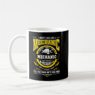 Jag kanske ser ut som en mekaniker kaffemugg