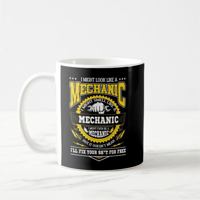 Jag kanske ser ut som en mekaniker kaffemugg (Vänster)