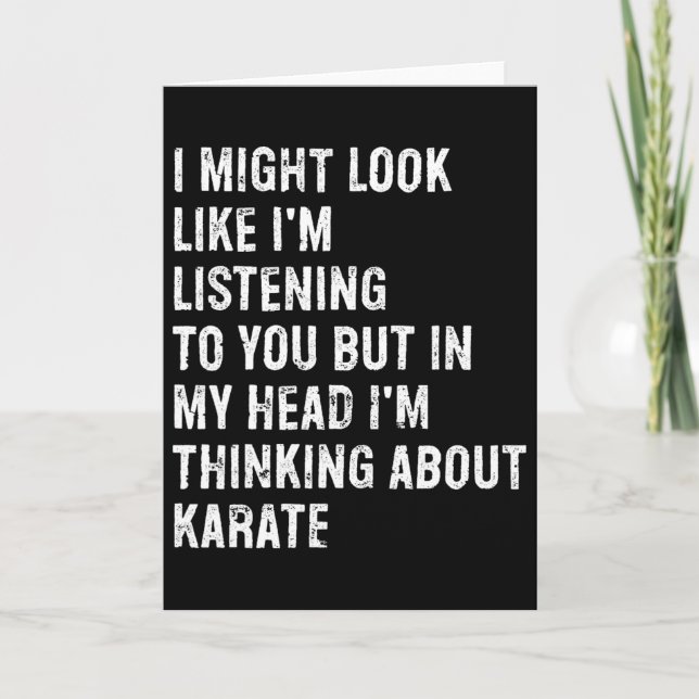 Jag kanske ser ut som om jag lyssnar Rolig karate  Kort (Framsida)