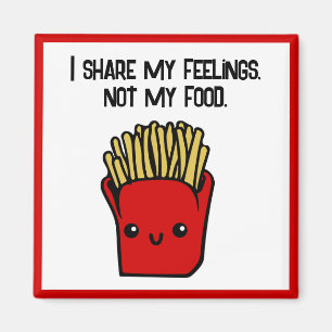 Jag  känslor inte mat-funny Snack Fries Toon Magnet