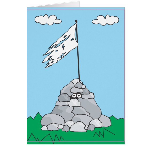 Jag kapitulerar hälsningskort (Framsidan)