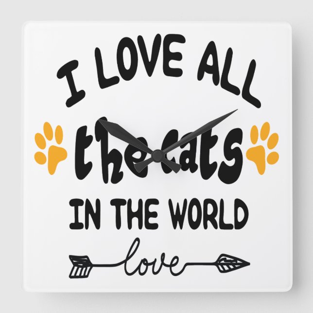 JAG KÄRLEK ALLA KATTER I VÄRLDEN SOM SÄGER FYRKANTIG KLOCKA (Framsida)