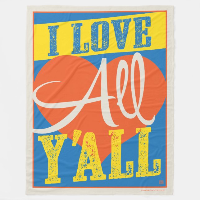 Jag Kärlek Alla Y Fleecefilt (Framsidan)