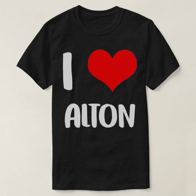 Jag kärlek ALTON valentine Förlåt dams hjärtklack T Shirt (Design framsida)