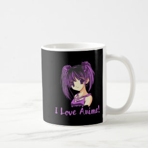 Jag Kärlek Anime! Anime Girl otaku Manga Kaffemugg