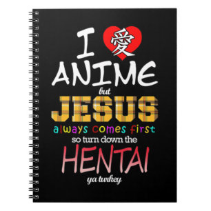Jag Kärlek Anime, men Jesus kommer alltid först. Anteckningsbok