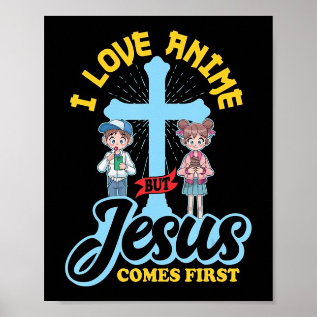 Jag Kärlek Anime, men Jesus kommer först Anime Äls Poster (Framsidan)