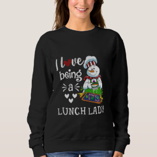 Jag Kärlek är en Dam Cute Snögubbe-jul T Shirt