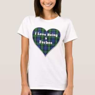 Jag Kärlek är en Klan av Forbes Tartan Play Heart T Shirt