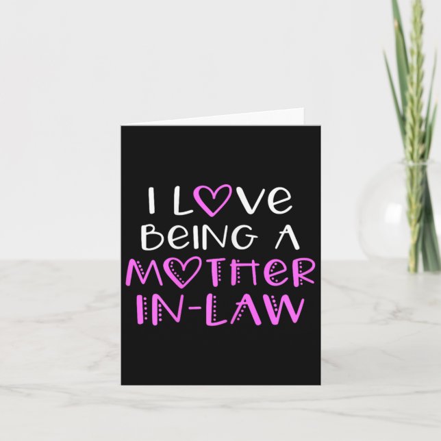 Jag Kärlek är en Mor-i-law Cute-Coola Kort (Framsida)