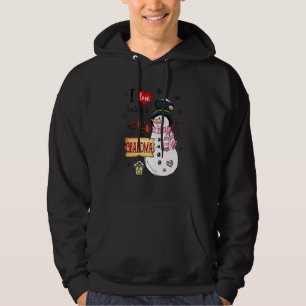 Jag Kärlek är en mormor Snögubbe julklapp Xma Hoodie