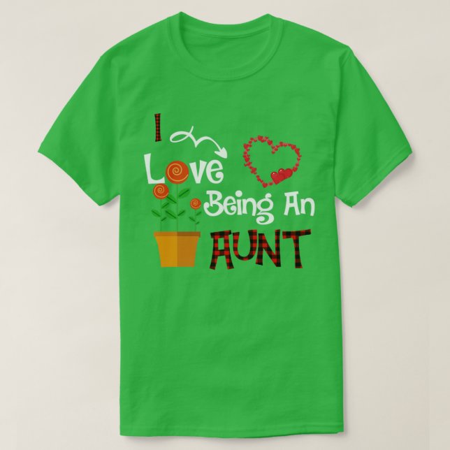 Jag Kärlek är en Moster-jul T Shirt (Design framsida)