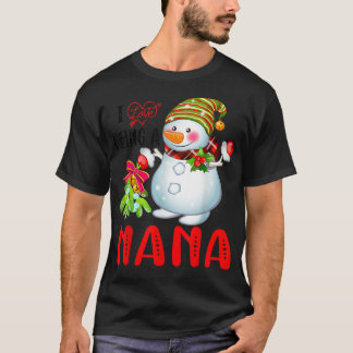 Jag Kärlek är en Nana Julafton Snögubbe Scarf-jul T Shirt