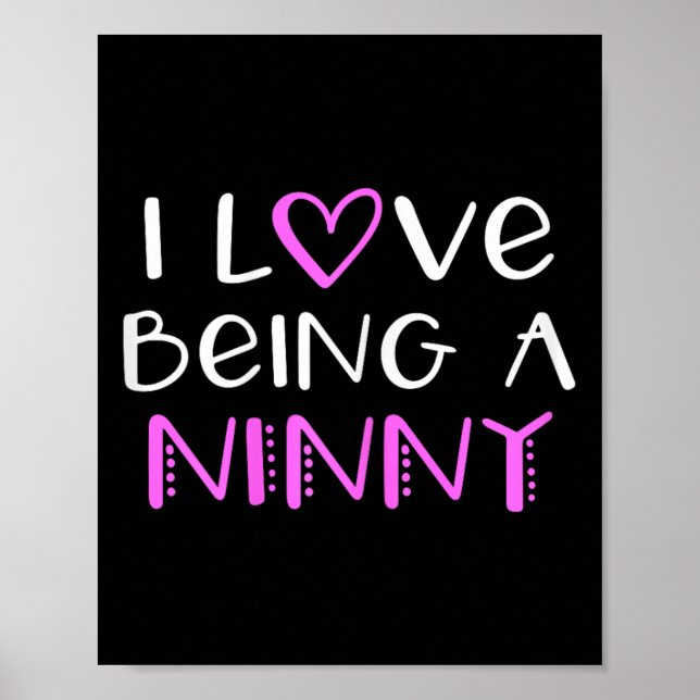 Jag Kärlek är en Ninny Cute Coola Poster (Framsidan)