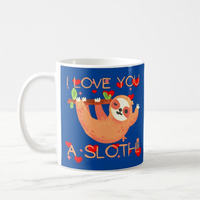 JAG KÄRLEK ÄR EN SLÅNGT lustig valentindag Kaffemugg (Vänster)
