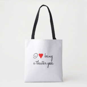 Jag Kärlek är en teater Geek Tote Tygkasse