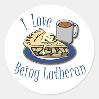 Jag Kärlek är Lutheran Funny Church Runt Klistermärke