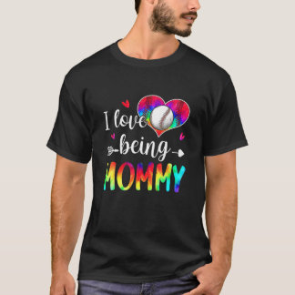 Jag Kärlek är Mamma Tie Dye Baseball Family Matchi T Shirt