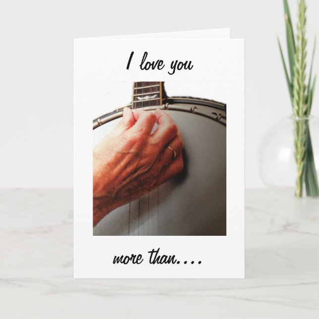 JAG KÄRLEK ÄR MER ÄN ATT KÄMPA MIN BANJO KORT (Framsida)