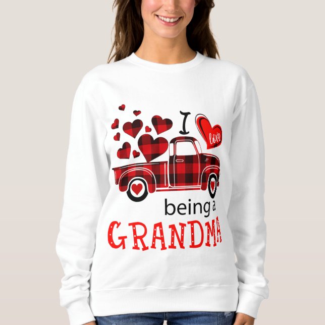 Jag Kärlek är mormor Red Play Lastbil T Shirt (Framsida)