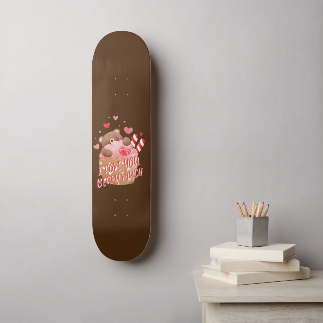 JAG KÄRLEK ÄR MYCKET rolig valentins dag Mini Skateboard Bräda 18,5 Cm (Väggkonst)