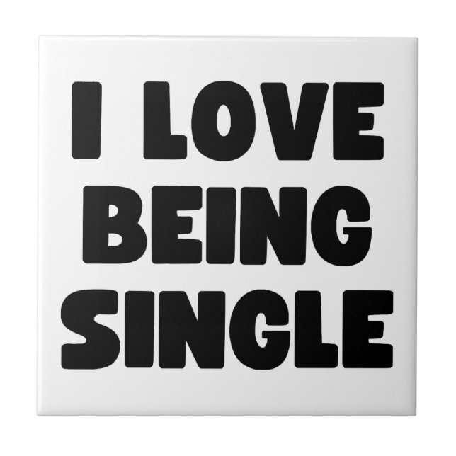 Jag kärlek är singel kakelplatta (Framsidan)