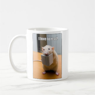 Jag kärlek att läsa!  Marty Mouse Mugg