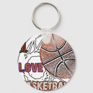 Jag Kärlek Basketball Defence! Nyckelring
