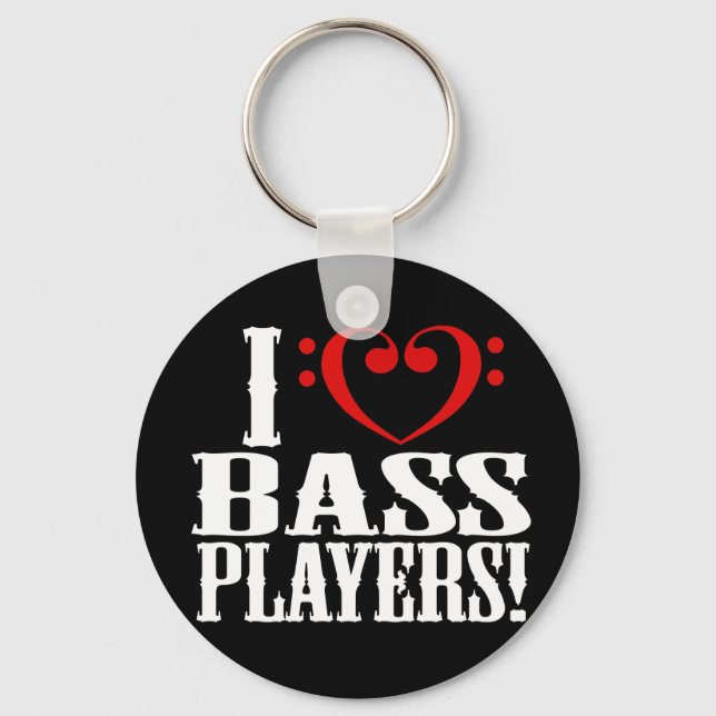 Jag Kärlek Bass Players! Nyckelring (Framsida)