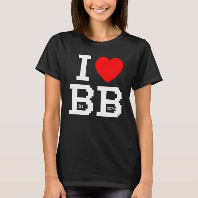 Jag Kärlek Bb med hjärtsignatur B T Shirt (Framsida)