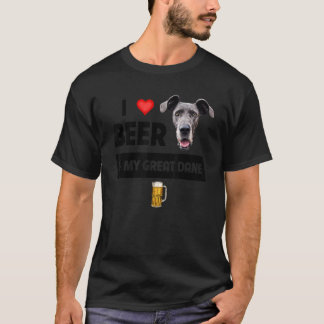 Jag Kärlek Beer och dr Hundägare vid Great dane Ma T Shirt