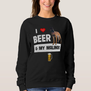 Jag Kärlek Beer och min belgiske Malinois Mamma Pa T Shirt