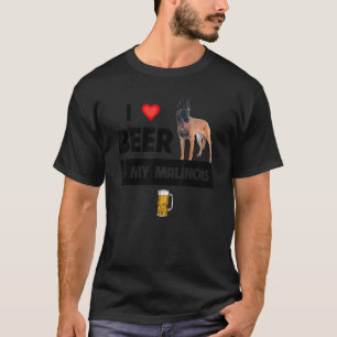 Jag Kärlek Beer och min belgiske Malinois Mamma Pa T Shirt