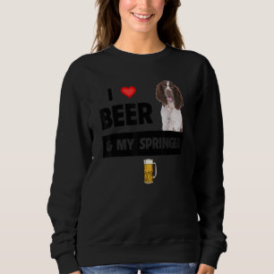 Jag Kärlek Beer och min Springer-spanjor Mamma Pap T Shirt