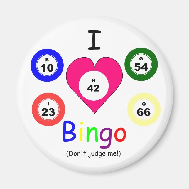 Jag kärlek Bingo, döma inte Magnet (Framsidan)