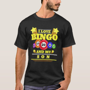 Jag Kärlek Bingo och min son Casino Gambling Lotte T Shirt