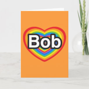 Jag kärlek Bob. Jag kärlekar dig Bob. Hjärta Kort
