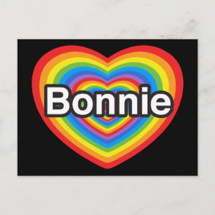 Jag kärlek Bonnie. Jag kärlek du Bonnie. Hjärta Vykort