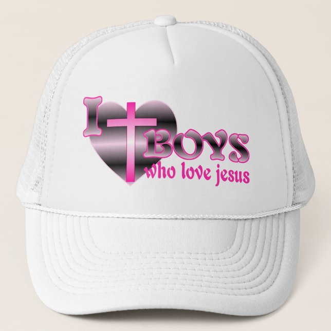 Jag Kärlek Boys Vem Kärlek Jesus Truckerkeps (Framsida)