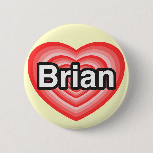 Jag kärlek Brian. Jag kärlekar dig Brian. Hjärta Knapp
