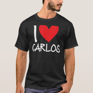 Jag Kärlek Carlos Namn Personlig Manar Guy BFF Fri T Shirt