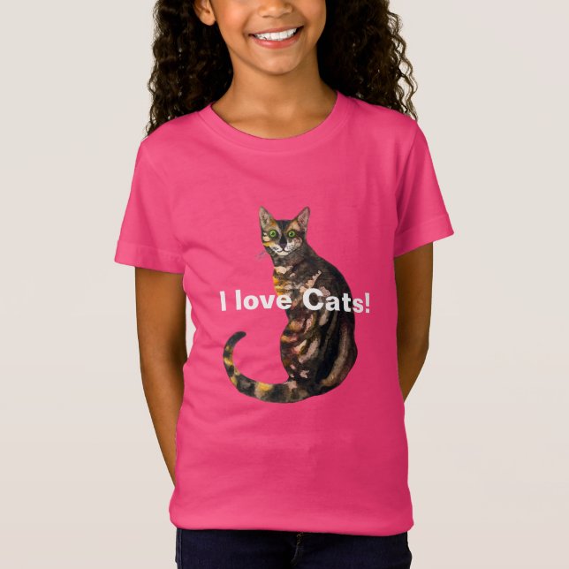 Jag kärlek Cats! Bengal cat T-Shirt (Framsida)