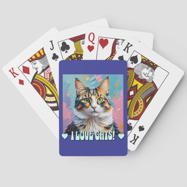 Jag Kärlek Cats! Casinokort (Baksidan)