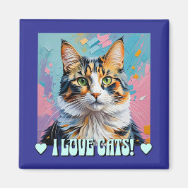 Jag Kärlek Cats! Magnet