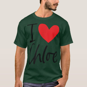 Jag Kärlek Chloe Namn Personlig Girl Woman BFF Fri T Shirt
